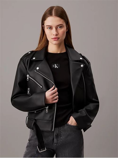 classic faux leather biker CALVIN KLEIN JEANS | J20J223448BEH